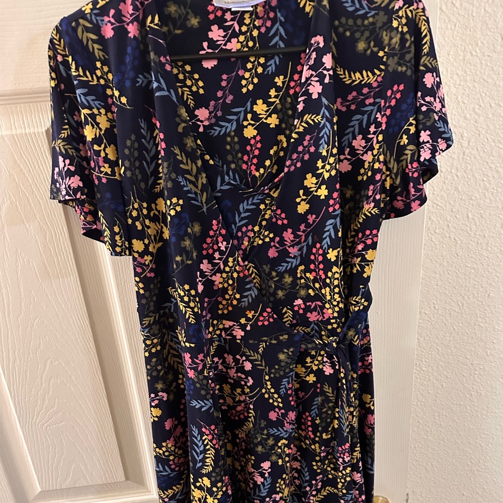 Nay blue floral maternity dress